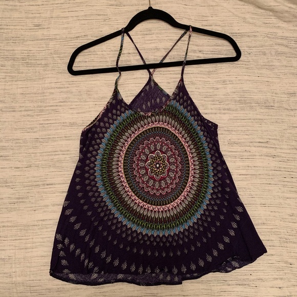 Tops - Patterned Racerback Tank Top